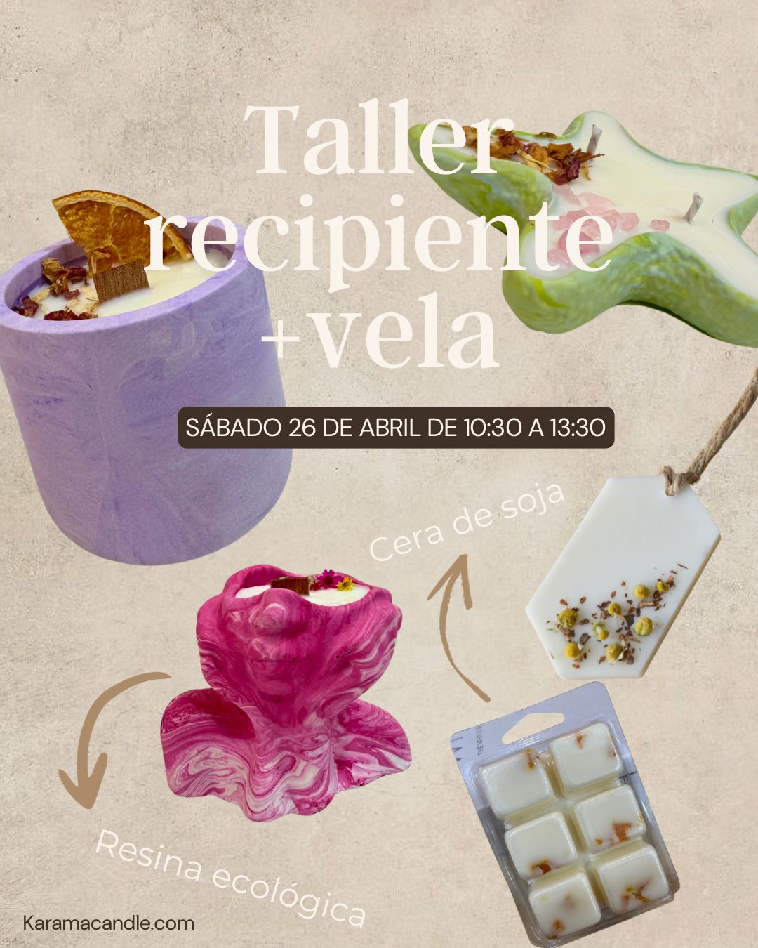 Taller de Velas Artesanales y Recipientes